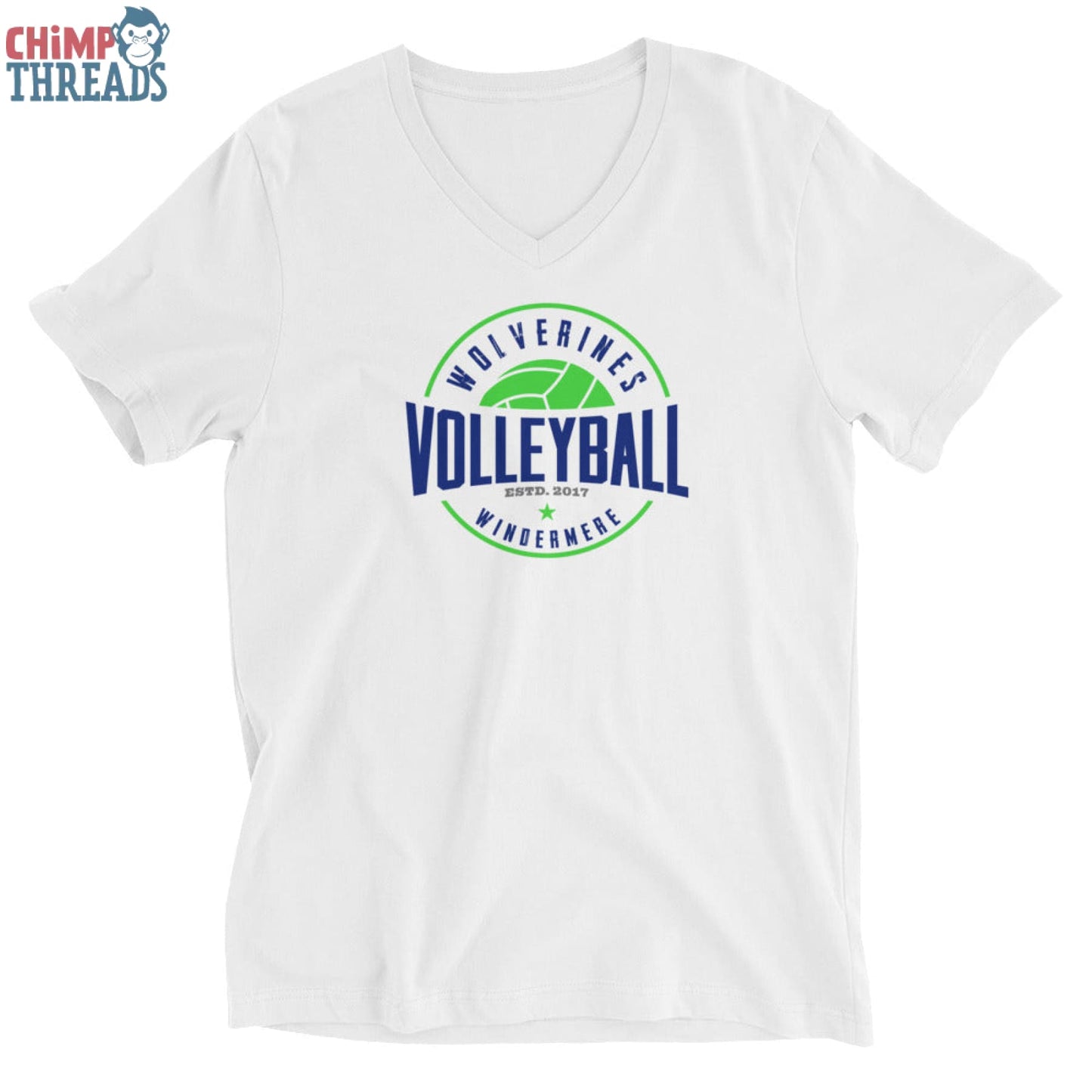Windermere Volleyball Short Sleeve V-Neck T-Shirt - High