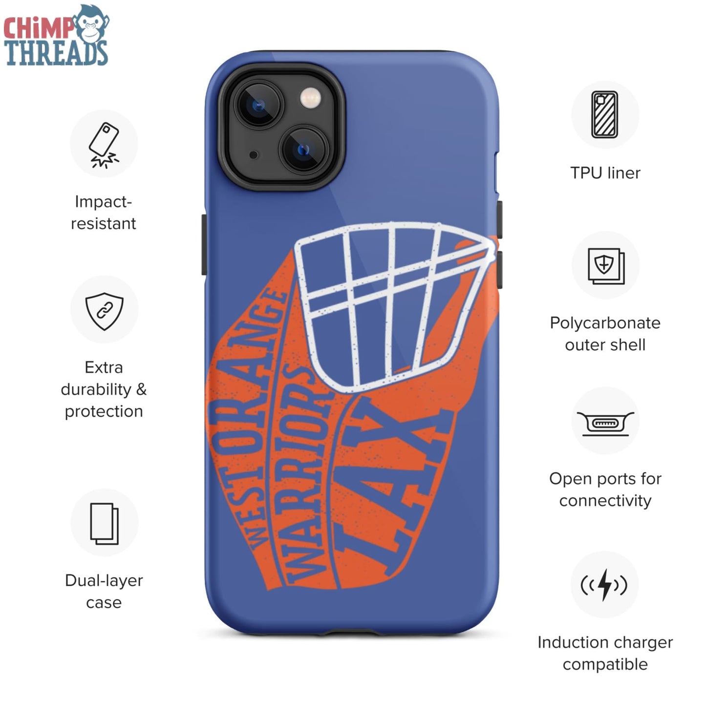 Lacrosse Helmet Tough iPhone case - lacrosse ✓ west orange