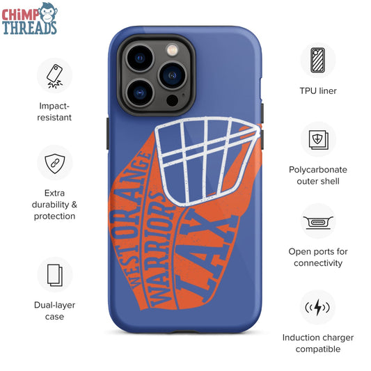 Lacrosse Helmet Tough iPhone case - lacrosse ✓ west orange