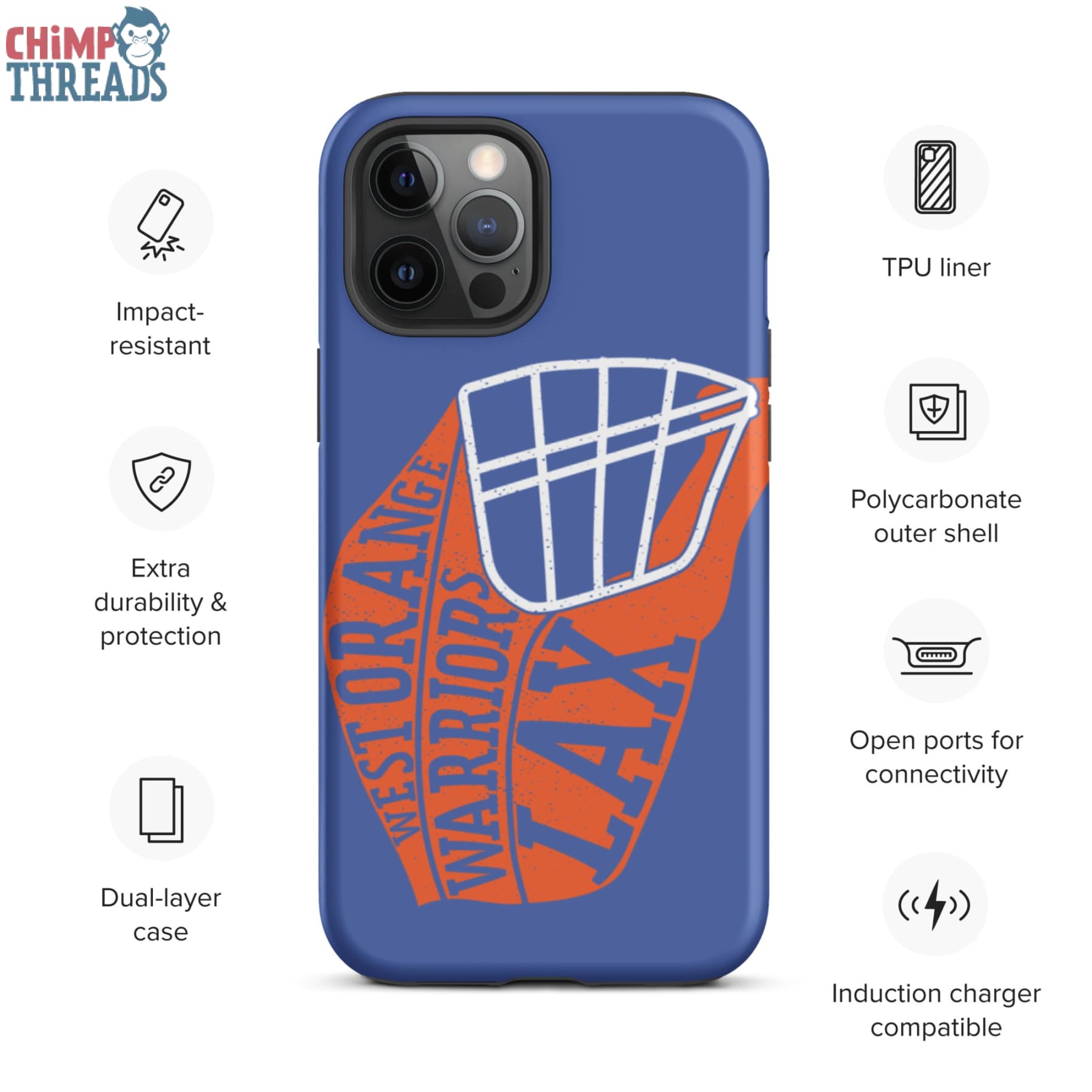 Lacrosse Helmet Tough iPhone case - lacrosse ✓ west orange