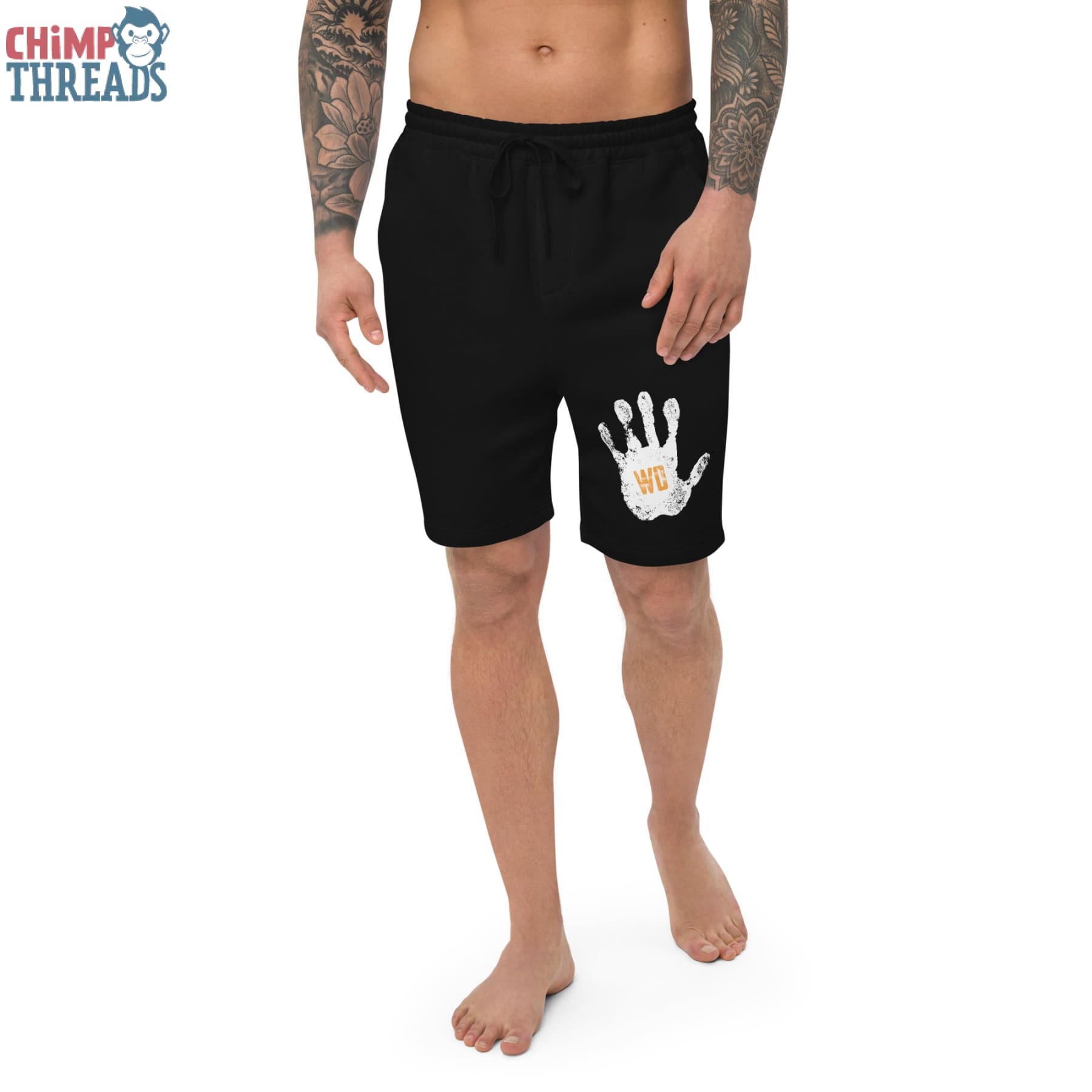 Warrior Handprint Men’s fleece shorts - Shorts ✓ West Orange