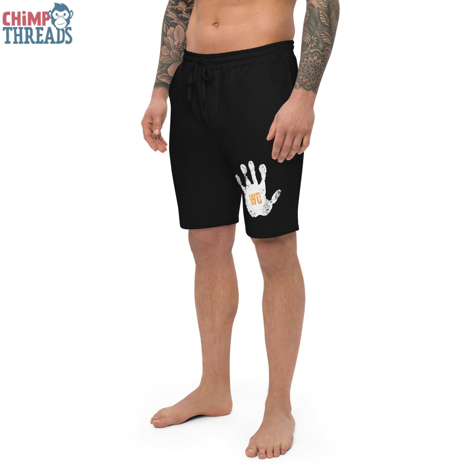 Warrior Handprint Men’s fleece shorts - Shorts ✓ West Orange