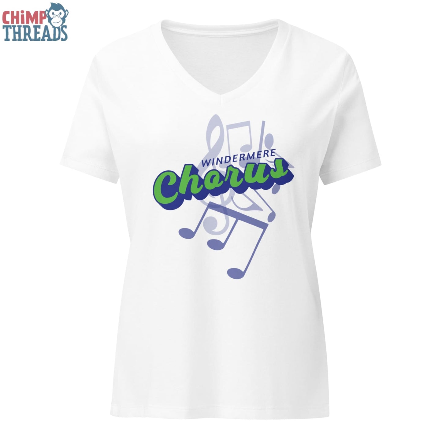 Windermere Chorus Notes Women’s V-neck T-shirt - chorus