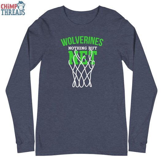 Wolverines Nothing but Net Long Sleeve Tee - basketball ✓ ww