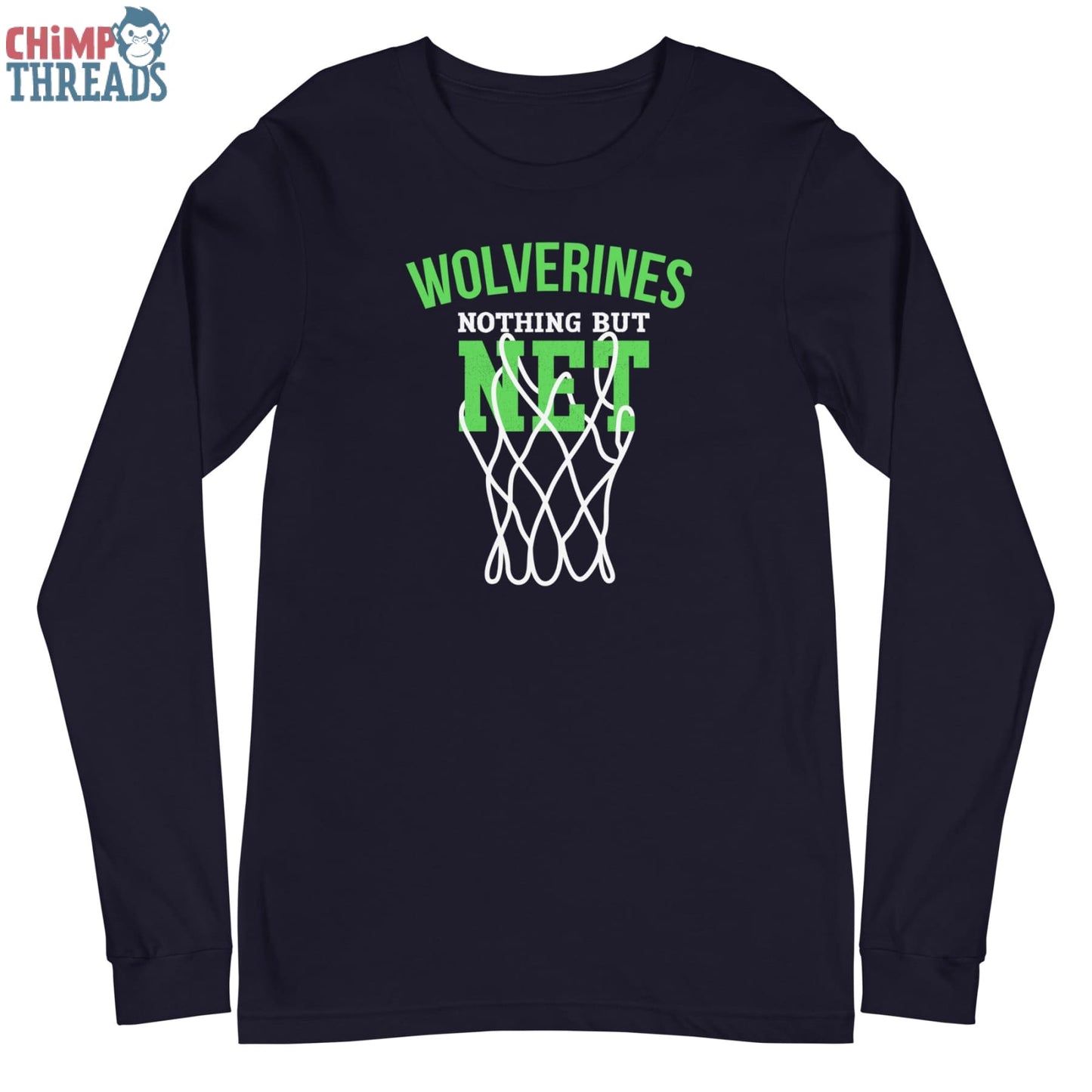 Wolverines Nothing but Net Long Sleeve Tee - basketball ✓ ww