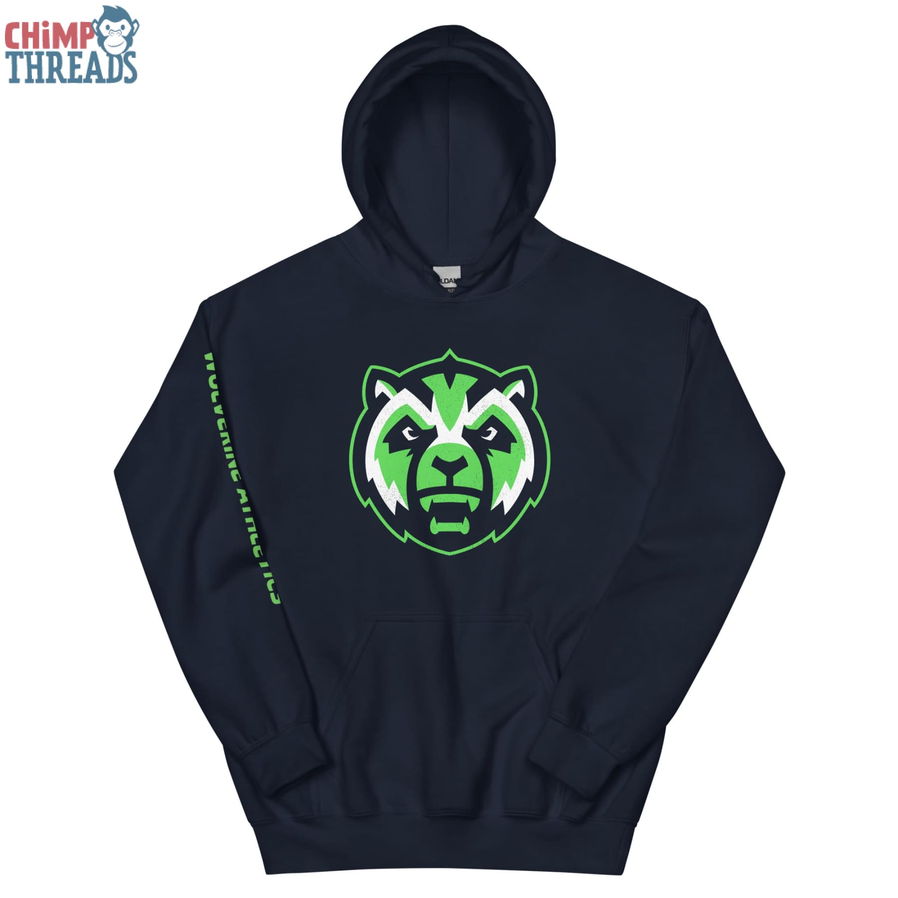 Wolverine Athletics with Sleeve logo Unisex Hoodie - 