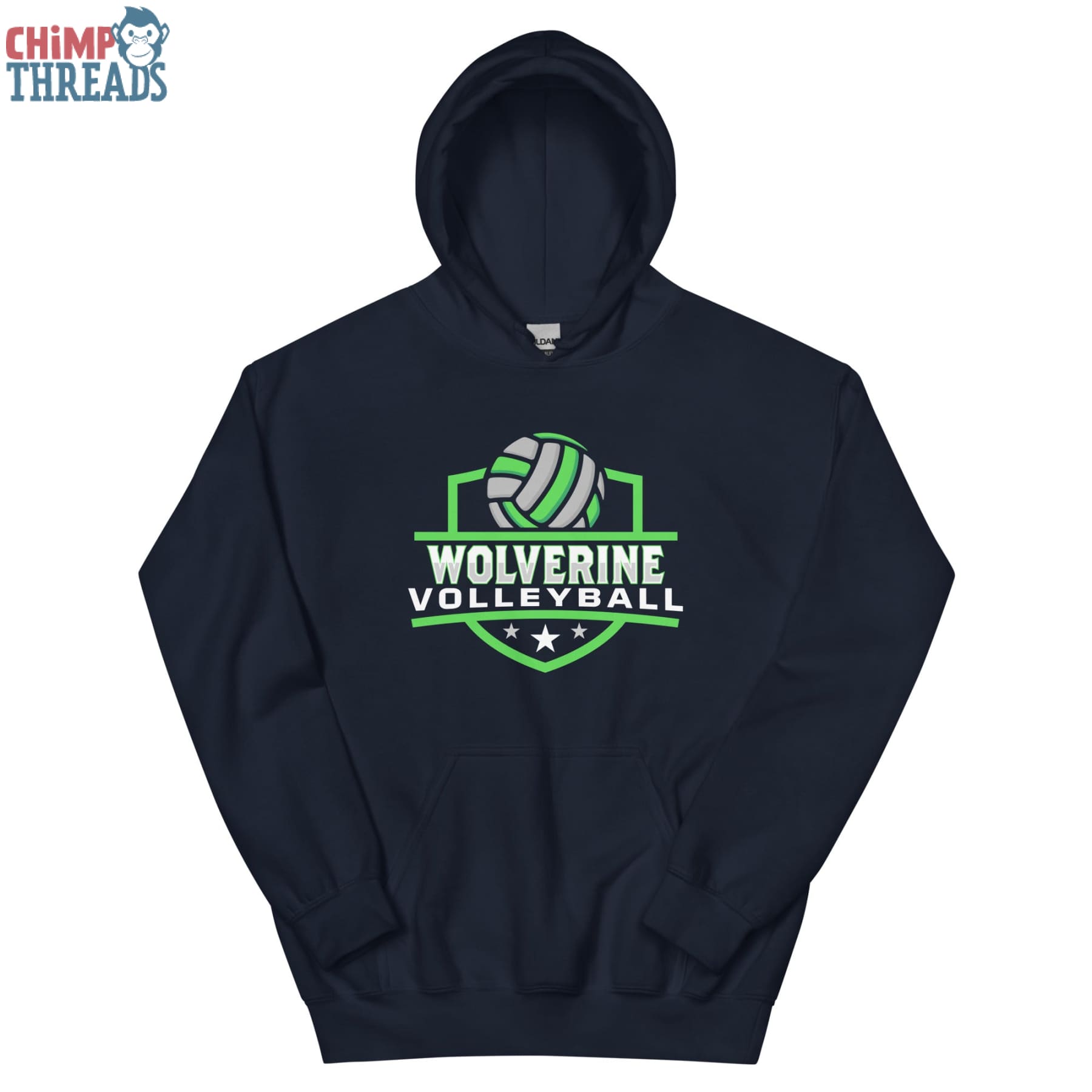 Wolverine Volleyball Crest Hoodie - Windermere High School 